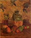 Поль Гоген - Яблоки, кувшин, разноцветный стакан 1884