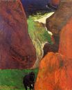 Paul Gauguin - Seascape with cow on the edge of a cliff 1888