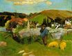 Гоген Поль - Свиное стадо, Бретань 1888