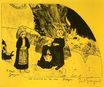 Гоген Поль - Драма-море, Бретань, из эстампов, выполненных по заказу для кафе Вольпини в Париже 1889