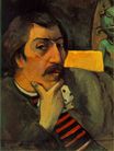 Paul Gauguin - Self Portrait with the Idol 1893