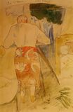 Paul Gauguin - Self portrait, at work 1893
