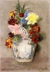 Ева Гонсалес - Букет из нарциссов и других цветов 1871-1872