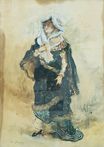 Ева Гонсалес - Элегантная с шалью. Elegante au chale 1865-1883