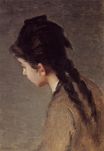 Гонсалес Ева - Портрет Жанны Гонсалес в профиль 1865-1883