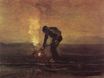 Крестьянин сжигающий сорняки 1883