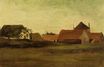 Винсент Ван Гог - Фермерские домики в сумерках, Лоосдуинен близ Гааги 1883