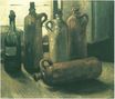 Натюрморт с пятью бутылями 1884