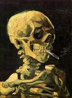 Винсент Ван Гог - Череп с горящей сигаретой 1885-1886