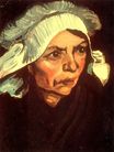 Портрет крестьянки в белом чепце 1885