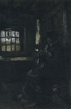 Винсент Ван Гог - Крестьянка штопающая чулки 1885