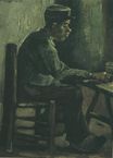 Винсент Ван Гог - Крестьянин за столом 1885
