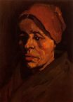 Head of a Peasant Woman with Brownish 1885