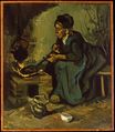 Peasant Woman by the Fireplace 1885