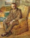 Portrait of the Art Dealer Alexander Reid, Sitting in an Easy Chair 1886-1887