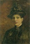Портрет женщины в шляпе 1886