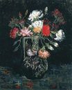 Vase with White and Red Carnations 1886
