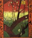 Цветение дерева сливы, по работе Хирошиги 1887