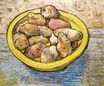 Натюрморт с картофелем на желтом блюде 1888
