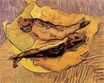 Still Life Bloaters on a Piece of Yellow Paper 1889