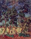 Винсент Ван Гог - Деревья в саду больницы Сен-Поль 1889