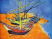 Винсент Ван Гог - Рыбацкие лодки на берегу в Арле 1888