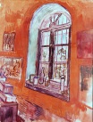 Окно студии Винсента в приюте 1889