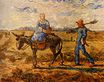 Винсент Ван Гог - Утро, пара крестьян отправляется на работу 1890