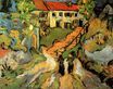 Village Street and Steps in Auvers with Two Figures 1890