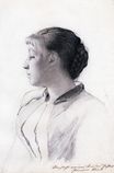 Девушка в профиль 1887-1888