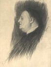 Густав Климт - Портрет человека, вид слева 1887