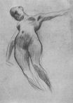 Этюд женской фигуры к картине 'Живая вода' 1897
