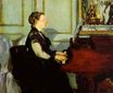 Мадам Мане перед фортепиано 1868