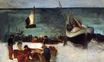 Эдуард Мане - Морской пейзаж в Берке, рыболовные лодки и рыбаки 1873