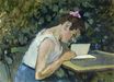 Женщина читает в саду 1903