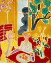 Матисс Анри - Две девушки в желтом и красном интерьере 1947