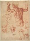 Микеланджело - Эскиз для 'Ливийской сивиллы' 1508