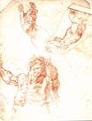 Микеланджело - Эскиз Адама. Сикстинская капелла 1508