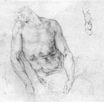 Микеланджело - Этюд для 'Пьета' 1520