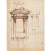 Микеланджело - Дизайн для библиотеки дверей Лаврентьевской и внешнее окно 1526