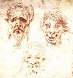Микеланджело - Гротескные лица 1530