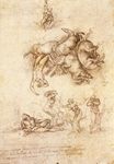 Микеланджело - Падение Фаэтона 1533