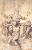 Микеланджело Буонарроти - Этюд для 'Пьета' 1538
