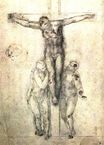 Высокое Возрождение Микеланджело Буонарроти - Этюд для 'Христос на Кресте между Богородицей и Иоанном Богословом' 1556