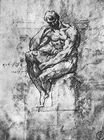 Высокое Возрождение Микеланджело Буонарроти - Этюд для Обнаженный человек