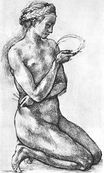 Высокое Возрождение Микеланджело Буонарроти - Обнаженная женщина на коленях