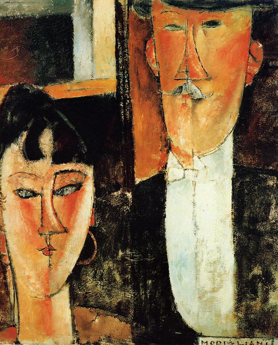 Amedeo Modigliani - Жених и невеста. Пара 1915