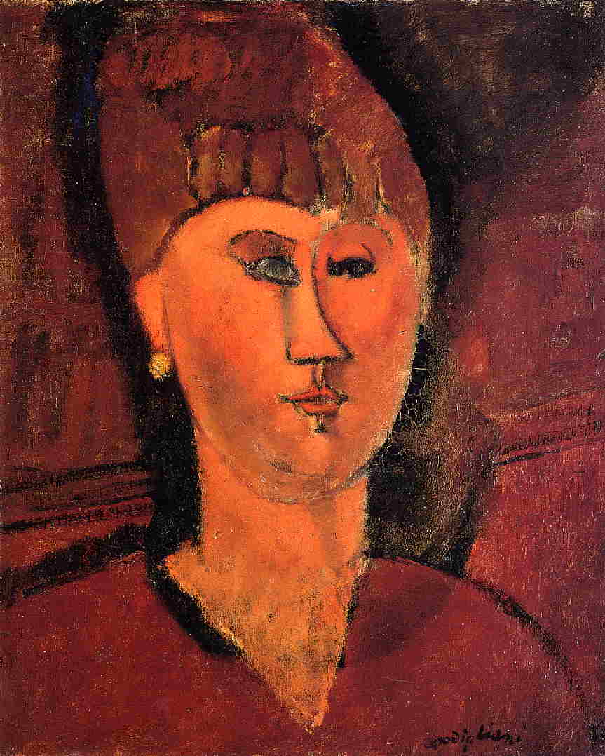 Amedeo Modigliani - Голова рыжеволосой женщины 1915