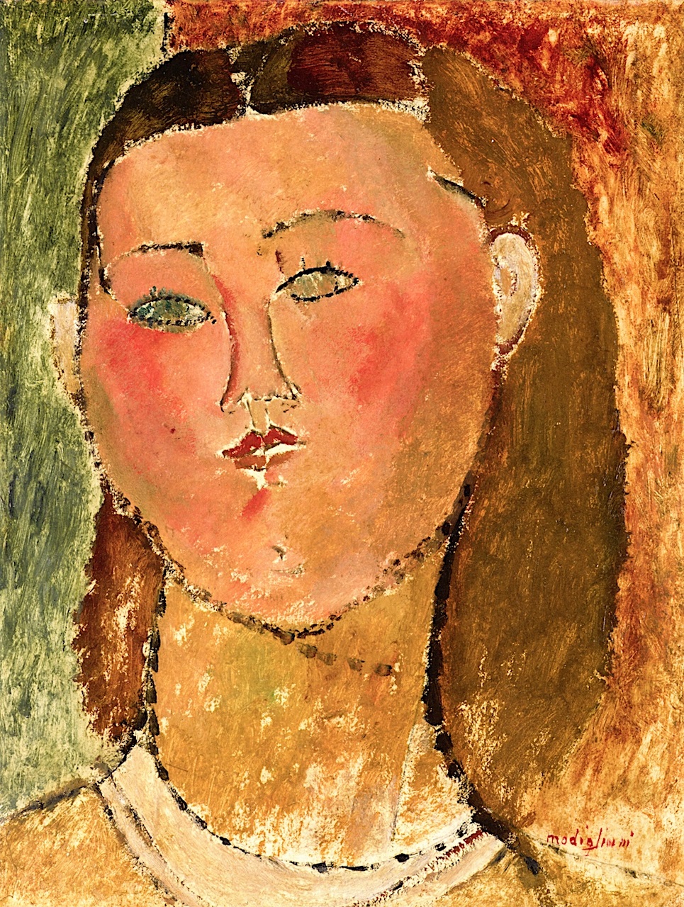 Amedeo Modigliani - Маленькая девочка с волосами 1915