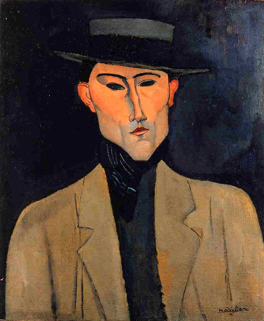 Amedeo Modigliani - Портрет мужчины в шляпе. Хосе Пачеко 1915